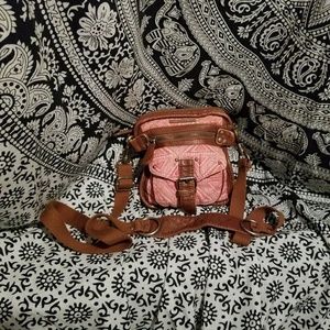 Roxy Brown and Coral Small Crossbody